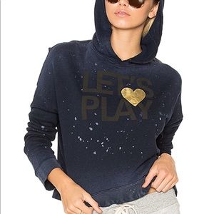 “let’s play” bleached / washed out hoodie